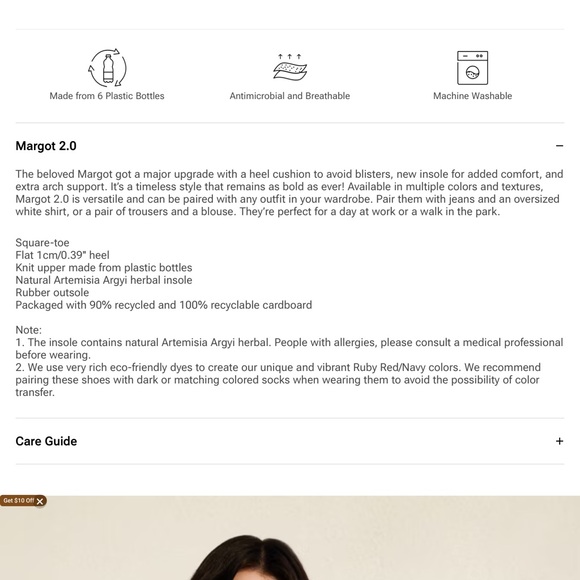 Red Women's Flats - Picture 15 of 16